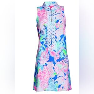 LILLY PULITZER "Jane" Halter Dress in Multi "Peony for your thoughts" 00